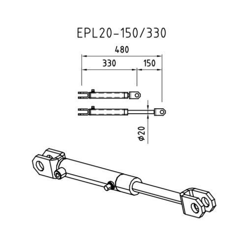 HORMANN 307392 Цилиндр аппарели HORMANN 307392 Цилиндр аппарели