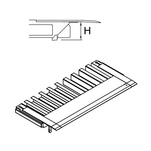 HORMANN 311345 Аппарель типа SG для DOBO s с высотой стойки H = 130