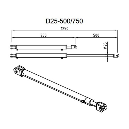 HORMANN 307688 Цилиндр аппарели HORMANN 307688 Цилиндр аппарели